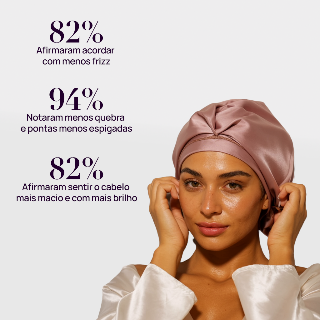 Adeus Frizz - Touca de Seda Premium