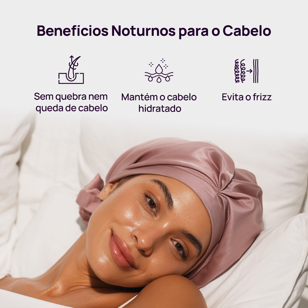 Adeus Frizz - Touca de Seda Premium